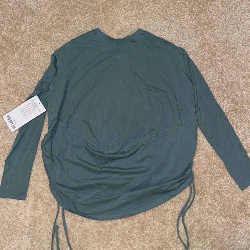 Lululemon tshirt- Pima Cotton side cinch long sleeve - Picture 7 of 7